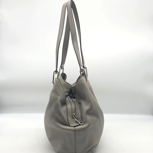Michael Kors Raven Stone Grey Pebbled Leather Shoulder Bag - Picture 3 of 12